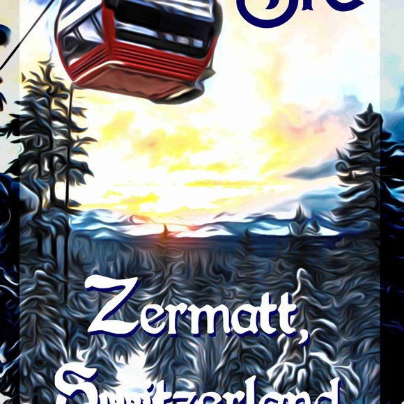 SET Of 3 Best European Ski Resorts Retro Travel Posters 20 x 30" - Picture 2 of 4